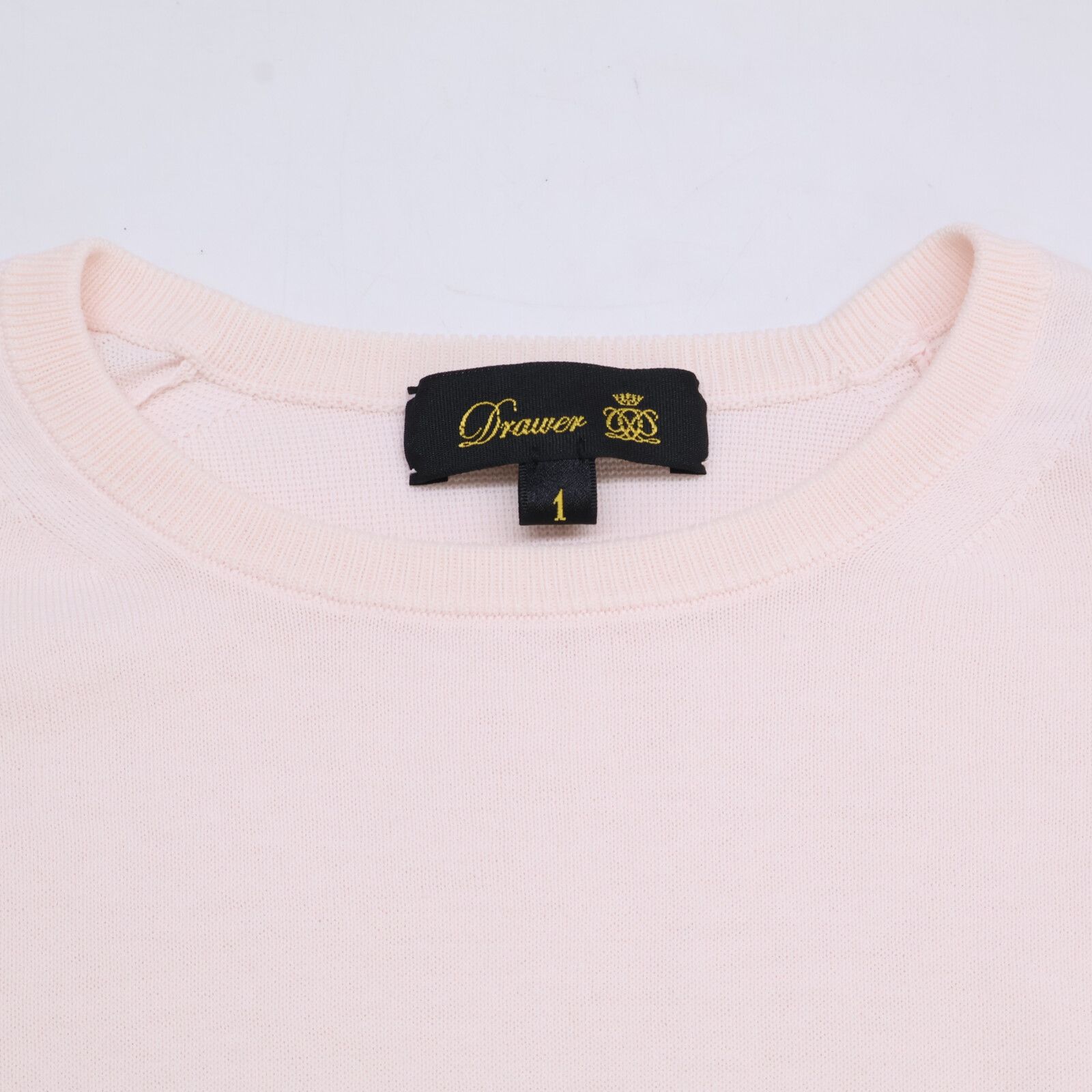 DRAWER ドゥロワー ﾋﾟﾝｸ 6518-105-0446 7分袖ｶｯﾄｿｰ 1 タイトシルエット コーデセット