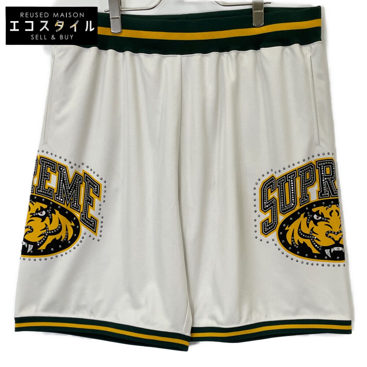 Supreme シュプリーム ｱｲﾎﾞﾘｰ|ｸﾞﾘｰﾝ ｽﾀｯｽﾞ ﾊﾞｽｹｯﾄﾎﾞｰﾙｼｮｰﾂ L