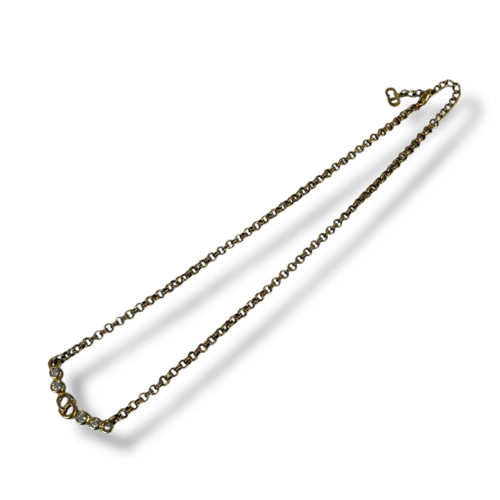 クリスチャンディオール Christian Dior ラインストーン CDロゴ