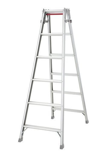 Hasegawa はしご兼用脚立 ワンタッチバー付 6段RD-18 c 1.70 m 10930 シルバー