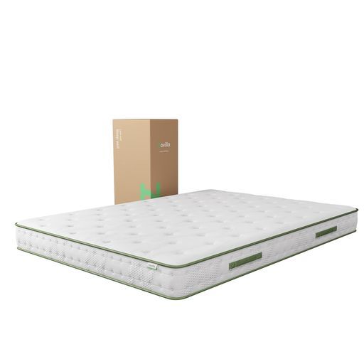 Novillaクイーンサイズマットレス緑風ポケットコイルベッドマットレス硬めコイル数 厚さ18 cm寝返りがラク持ち運び便利 160 x 195 18 cm