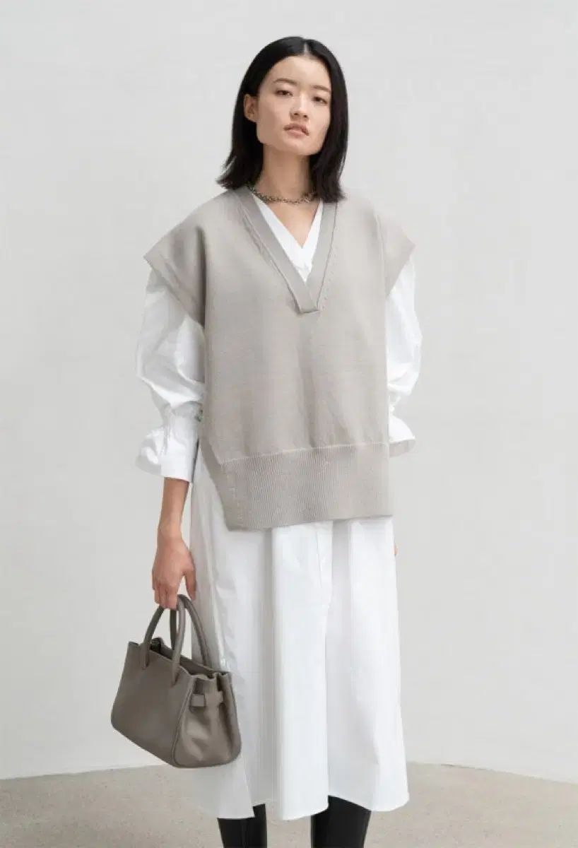 ORR ニット ベスト ポンチョ M - グレー