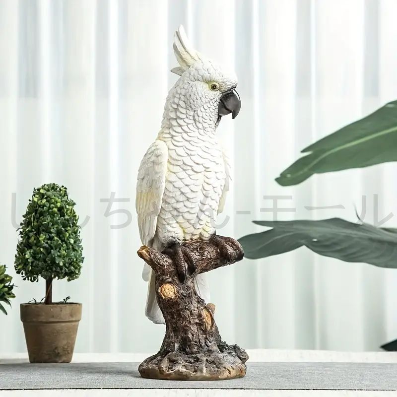 木彫り　オブジェ　特大　鳥　オウム　ヨウム　鳥類 木彫り オブジェ 特大 鳥 オウム ヨウム 鳥類