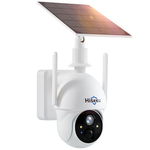 電池式カメラ&完全無線】Hiseeu9000mAh容量・防犯カメラソーラー