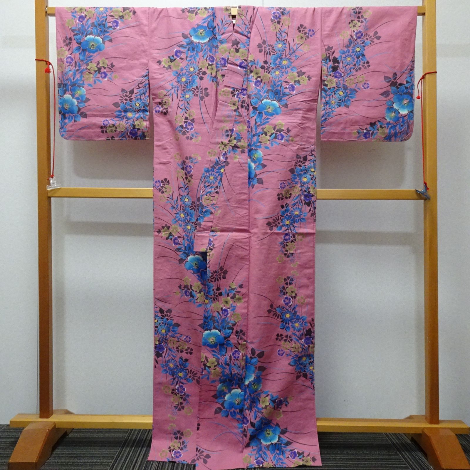 綿 浴衣 椿 桔梗 花 Kansai 山本寛斎【232331】 - メルカリ