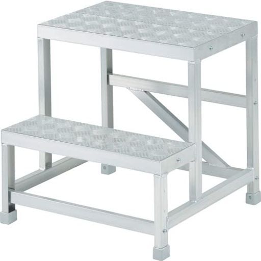 Hasegawa 組立式作業台シマ板ライトステップ2段DBS 2-647 W 60 xD 40 xH 70 cm 17833