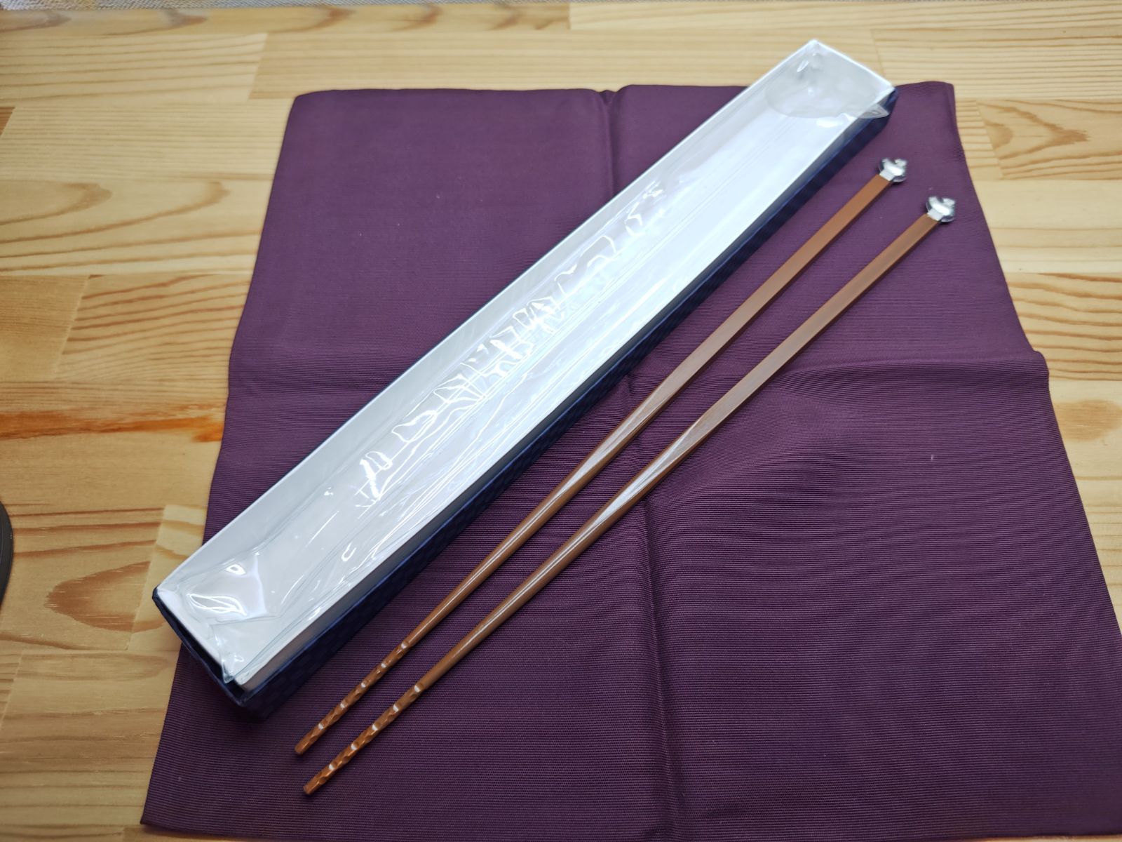 逢絢亭 茶道具 皆具道具 飾火箸 鳥頭火箸 鉄製 紙箱入り