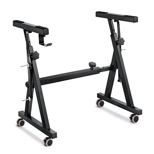 Donner電子キーボードピアノZ型スタンド高さ60-85 cm調節 スイベルキャスター付き54|61|73|76|88键電子ピアノに対応舞台スタジオ教室に適用