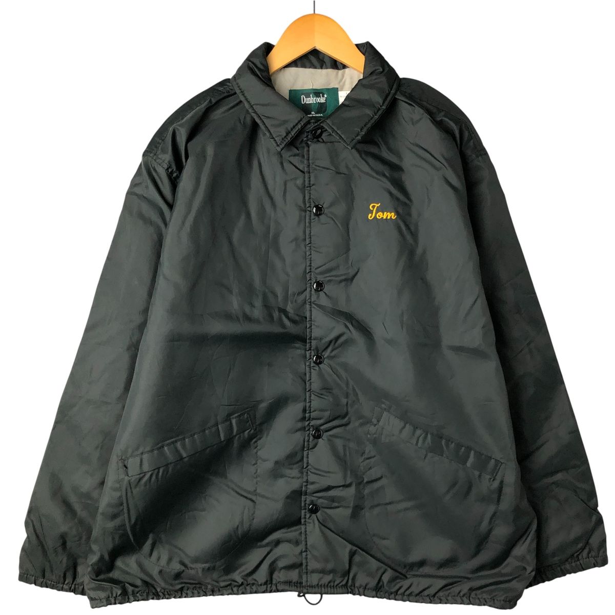Dunbrooke ブラックジャケット 古着 90年代 ダンブルック Dunbrooke コーチジャケット USA製 メンズXL