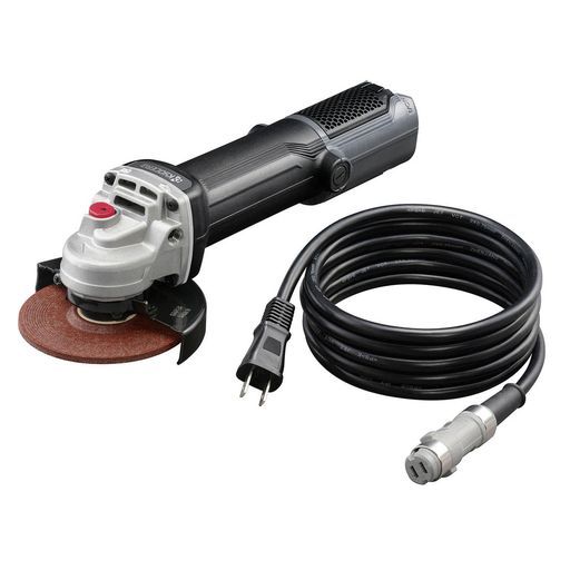 京セラ Kyocera 旧リョービプロ用ディスクグラインダー脱着式コードあり ブラック 細握り52 mm-コード脱着式で長時間作業でも疲れにくく片付けも楽 丸形ヘッド砥石径100 mm電源…