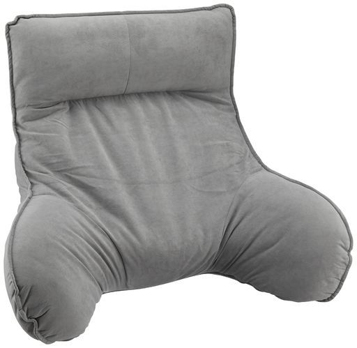 ドウシシャ 肘付きクッションいつでも背もたれベッド上フロアクッショングレーATBL-GY