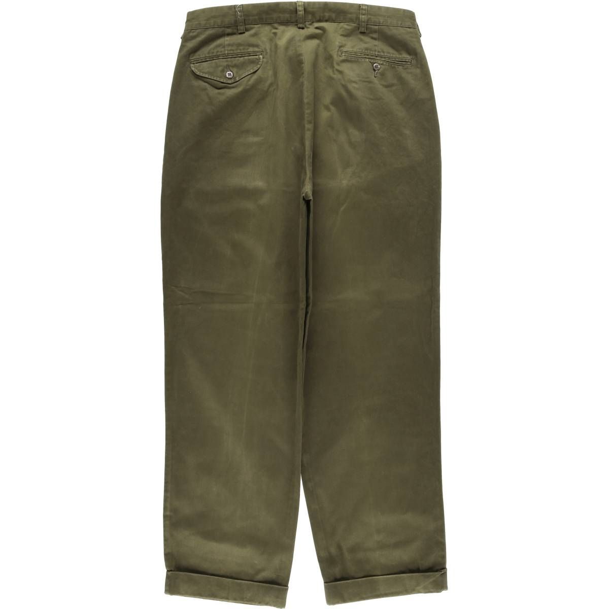 古着 ラルフローレン Ralph Lauren POLO by HAMMOND PANT ツータック チノパンツ メンズw 34相当|eaa 606348