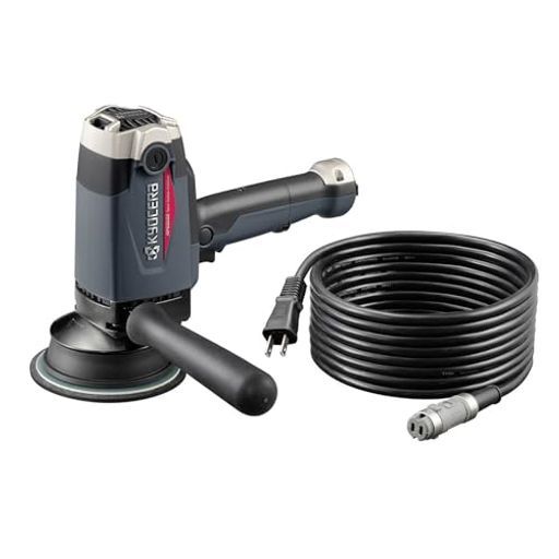 京セラ Kyocera 旧リョービプロ用ポリッシャー脱着式コードあり ブラック 磨き傷やオーロラマークが出にくいパッド軌跡で中間仕上げに最適 電源コード脱着式電源コード5 m