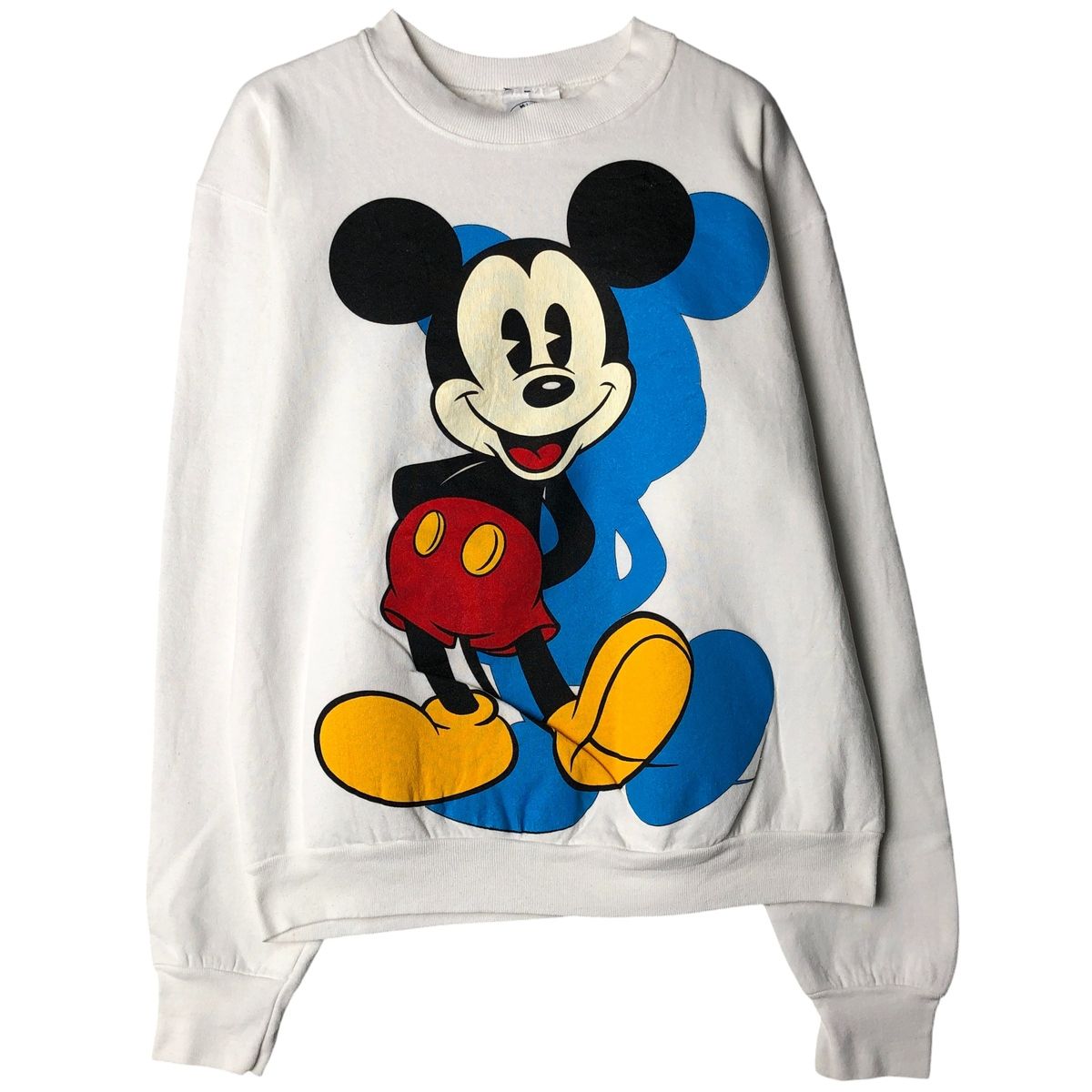 古着 90年代 MICKEY&CO MICKEY MOUSE ミッキーマウス 大判プリント キャラクタースウェットシャツ トレーナー メンズL相当 ヴィンテージ/eaa606078 メンズ 古着 90年代 MICKEY&CO MICKEY MOUSE ミッキーマウス 大判