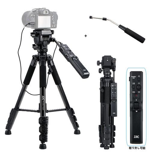 JJCビデオカメラ三脚リモートコントロール三脚ソニーVCT-VPR 1交換用リモコン付きSonyα7 RVα
