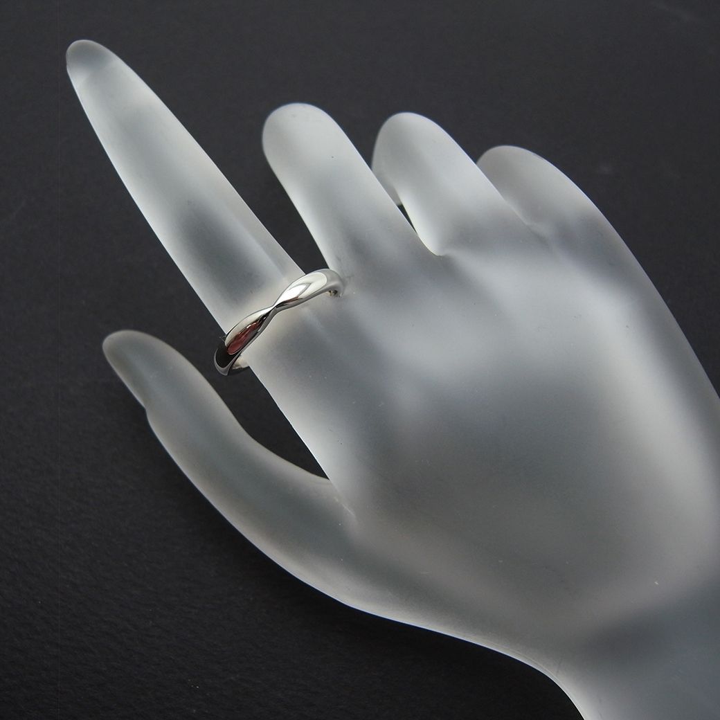 新品同様　ティファニー　Ptウェディング　バンドリング　12.5号　新品仕上げ済 ティファニー ハーモニー ウェディング バンド リング #12.5 Pt950 箱