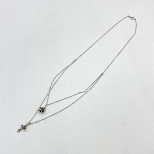 Justin Davis DUALISM 2連ネックレス シルバー 45 cm ｼﾞｬｽﾃｨﾝﾃﾞｲﾋﾞｽ 24