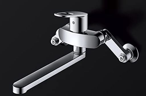 TOTOキッチン用壁付シングル混合水栓 エコシングル シルバー