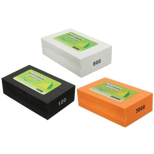 myoseyaダイヤモンド研磨ハンドハンド研磨パッド手研磨パッド花岡岩大理石複合材料タイルガラス用修復実用耐久性便利軽量家庭作業DIY セット 120 800 3000