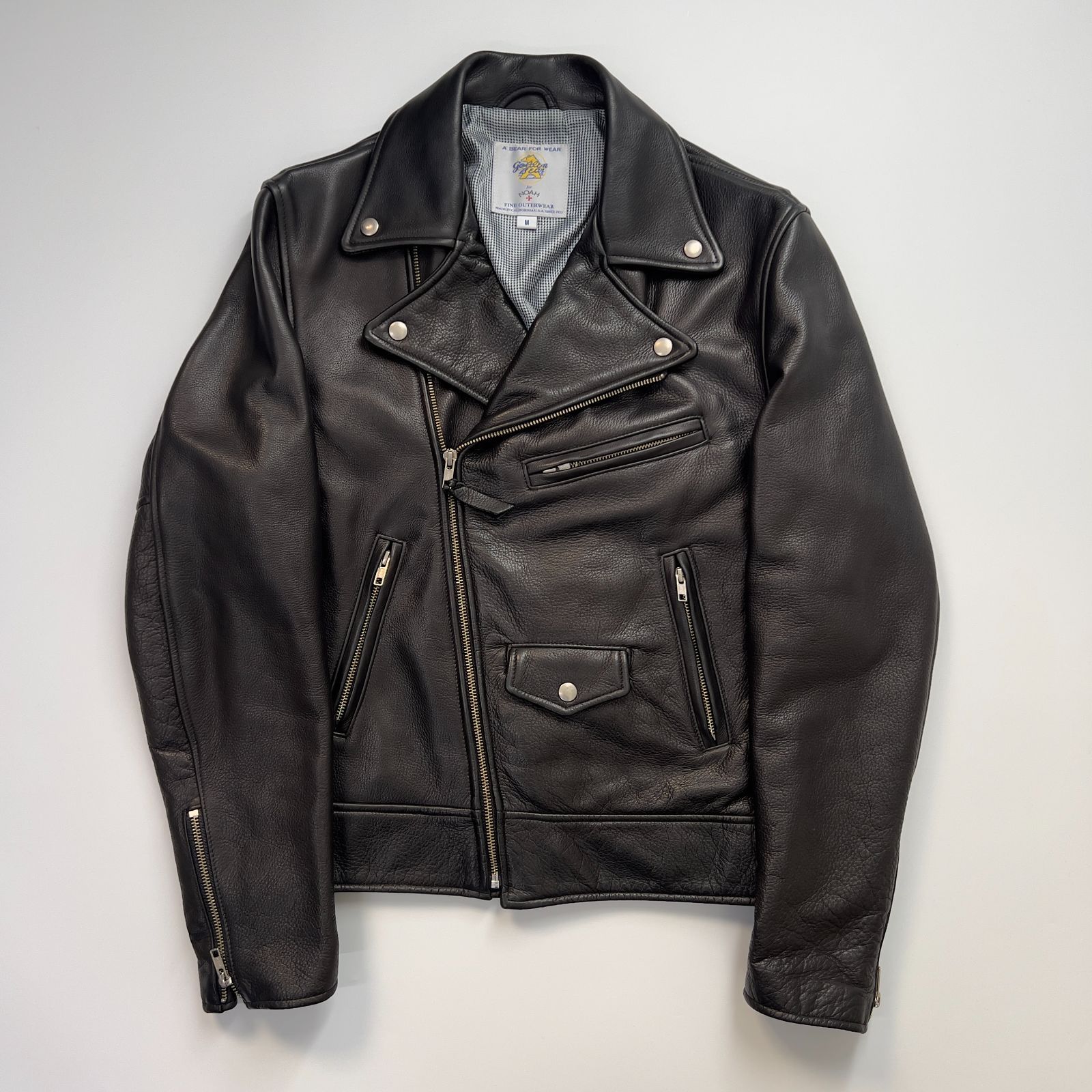 NOAH × G en Bear ノア ゴールデンベア カウレザー ダブル ライダース ジャケット サイズM