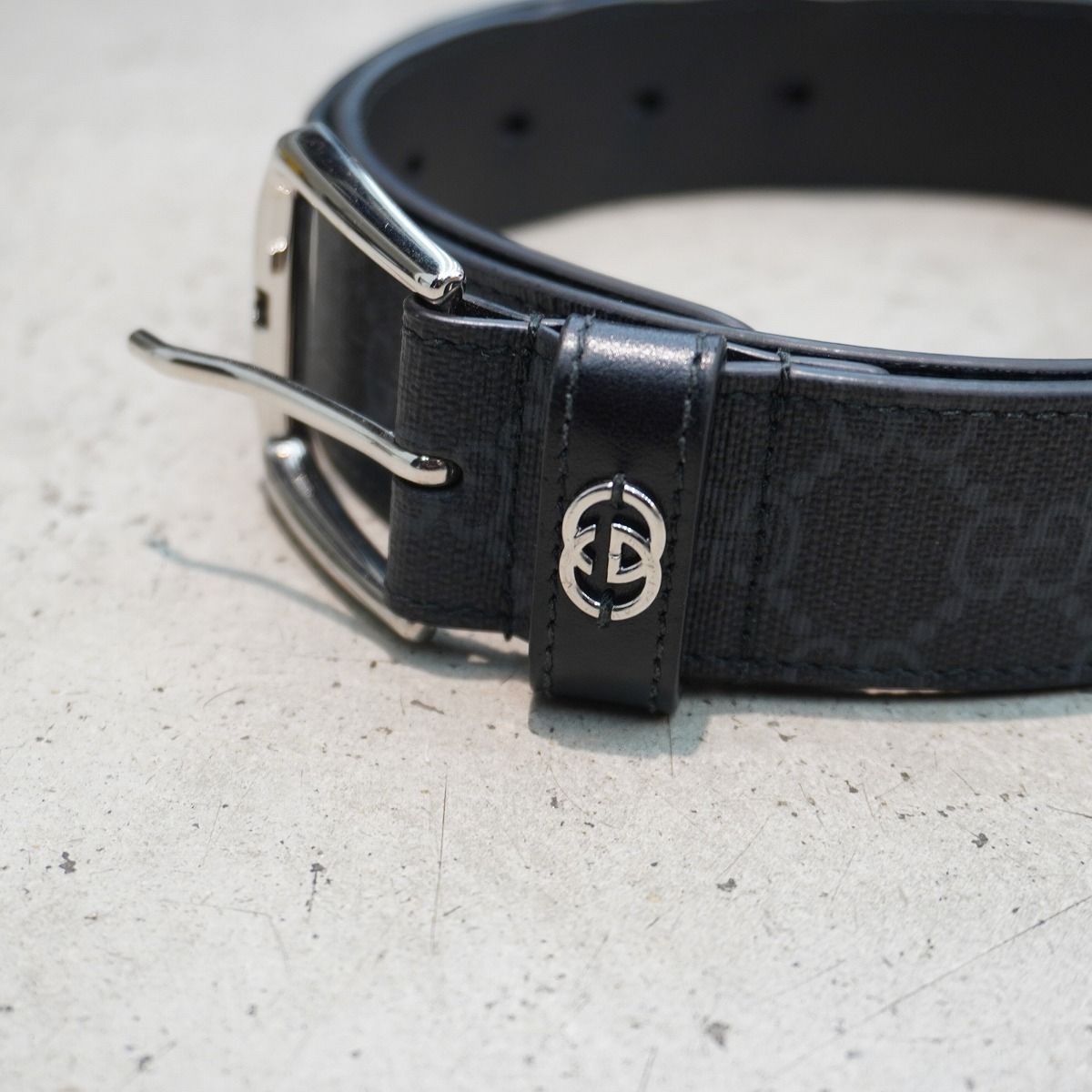 美品‼️グッチ ベルト インターロッキング GGスプリーム　レザーユニックス 国内正規 定番 GUCCI グッチ GGスプリーム インターロッキングG