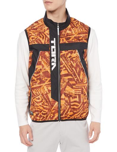 寅壱 エアーベストファン対応ウエアファン付き作業着メンズ1077-61127-オレンジM