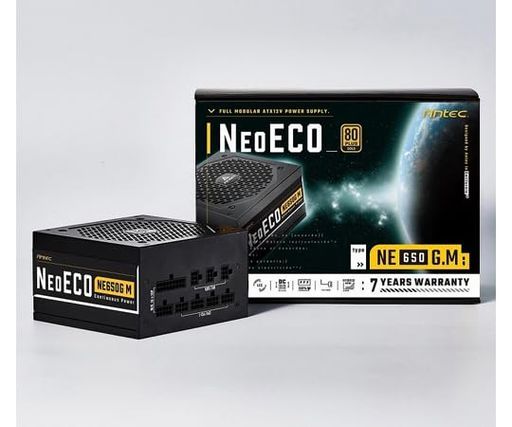 ANTECAntec 80 PLUSG 認証取得高効率高耐久フルモジュラー電源ユニット NE 650 GM ブラック出力650 W