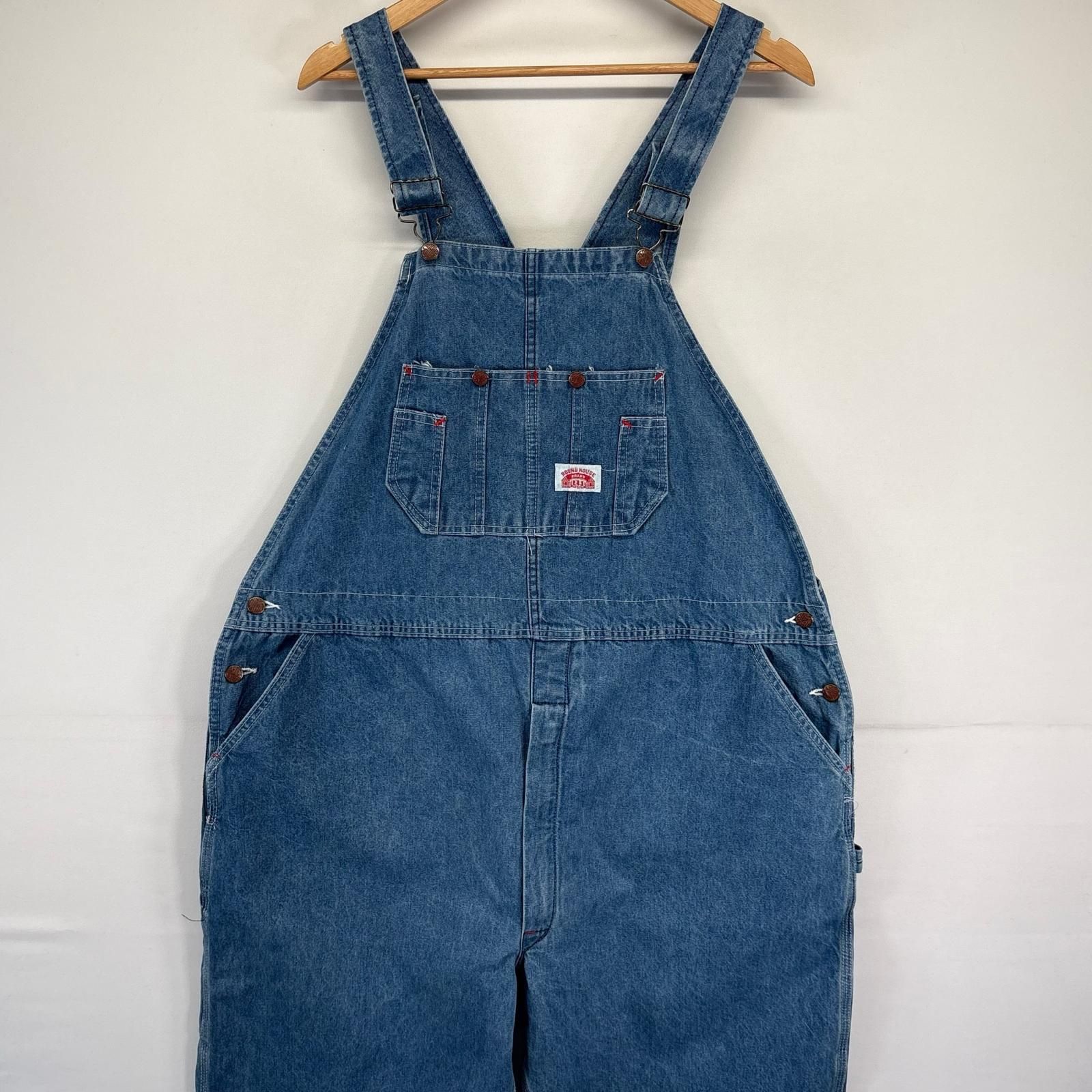 古着 ラウンドハウス ROUND HOUSE USA製 オーバーオール デニム ワン