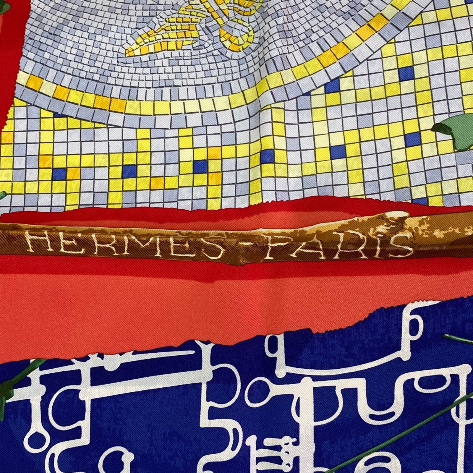極美品 HERMES エルメス スカーフ シルク カレ90 LE ROBINSON CHIC 