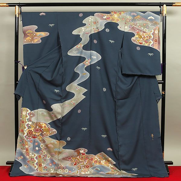 eha 2382 京友禅作家 松井青々 手描き 訪問着 お仕立て付き １ヶ月半～２ヶ月で発送