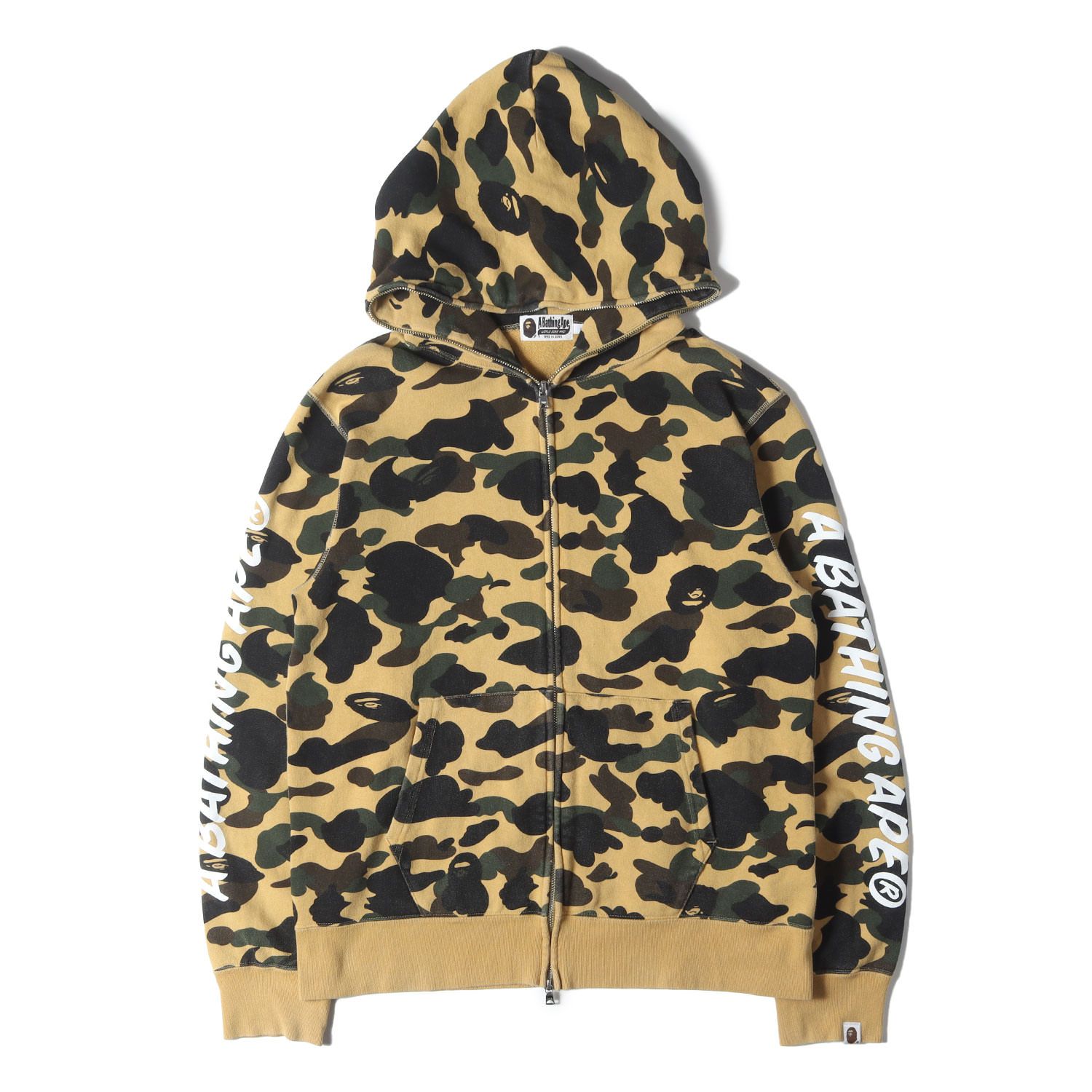 A BATHING APE フルジップパーカー イエローカモ A APE BATHING
