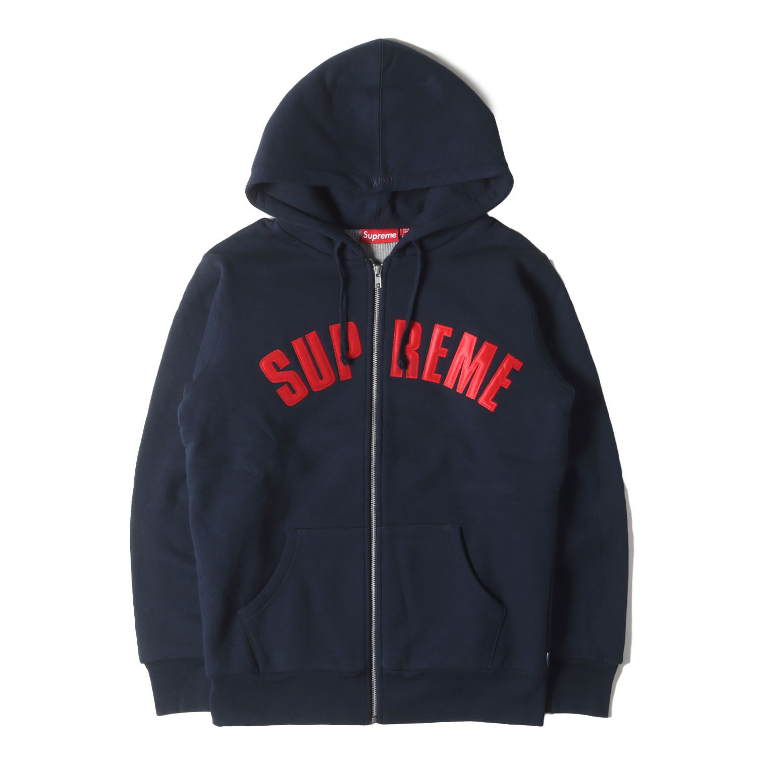 人気 シュプリーム スウェットパーカー L ネイビー アーチロゴ 裏起毛 古着 新品】Supreme シュプリーム パーカー ネイビー 紺 サイズ:S