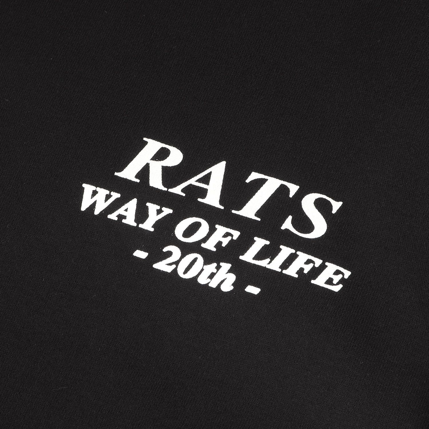 美品】RATS ラッツ パーカー ブラック 黒 サイズ:M | 25SS 20周年記念