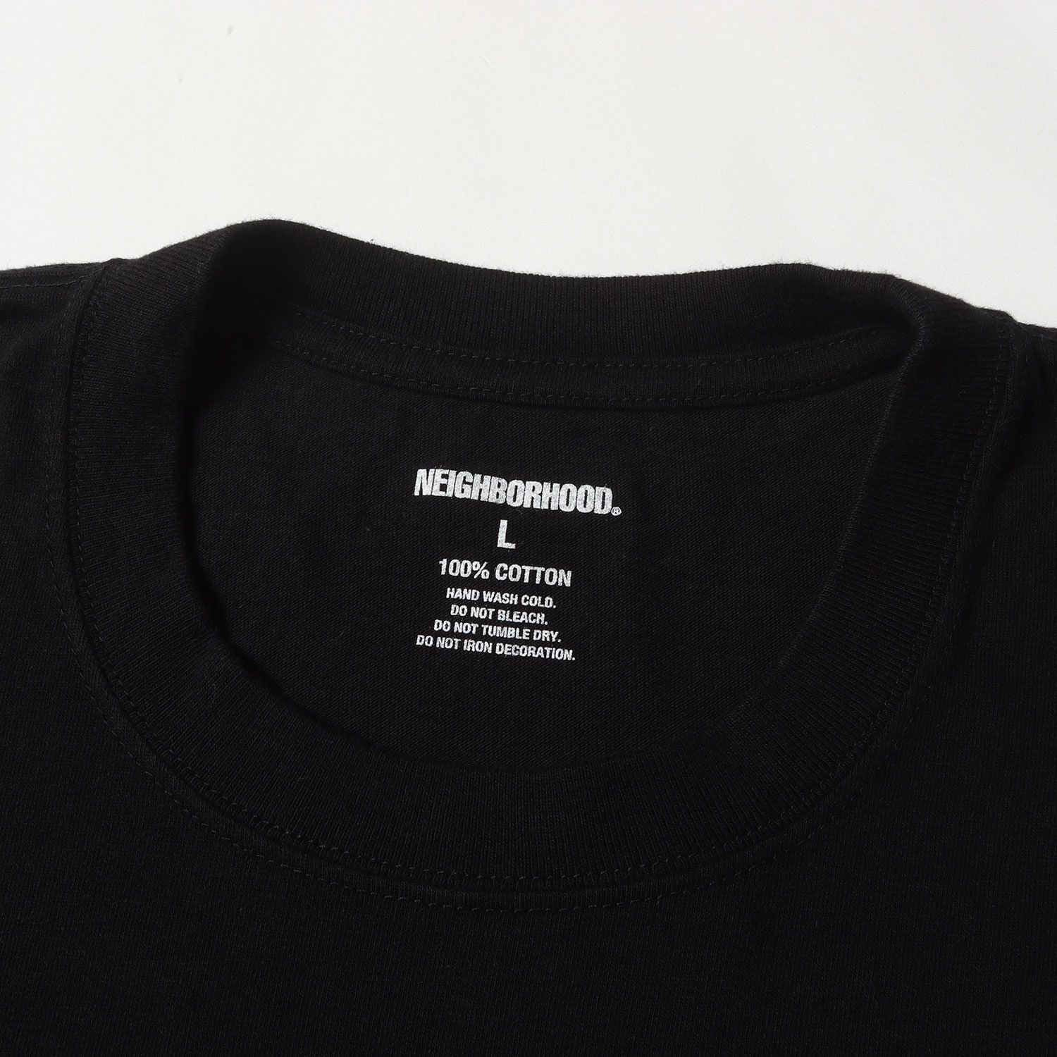 オツ】NEIGHBORHOOD ブラック長袖カットソー NEIGHBORHOOD ブラック