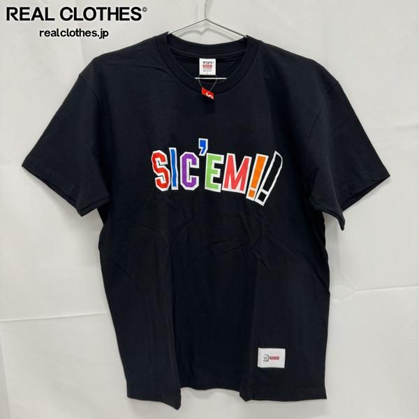 ♥ Supreme×WTAPS|シュプリーム×ダブルタップス 21 AW Sic em! Tee|シックエム 半袖 Tシャツ|ブラック|L