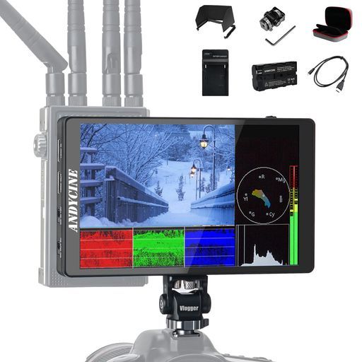 ite 7インチタッチ式フィールドモニター 3つの給電方法 4 K 60 Hz対応HDR対応カスタム3 DLUT 1920 x パネル1200 1コントラスト比160°広視野角