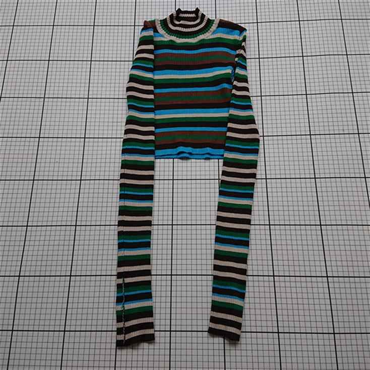 ◇ Θ スライ SLY 030GSZ70-6310 ボーダーリブニットトップス