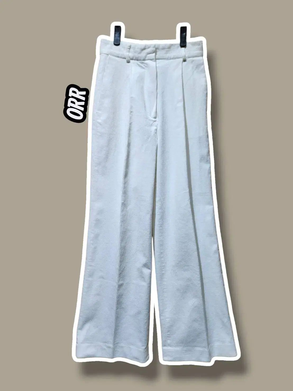 S| ORR オル コーデュロイ ワイド パンツ 白 |108