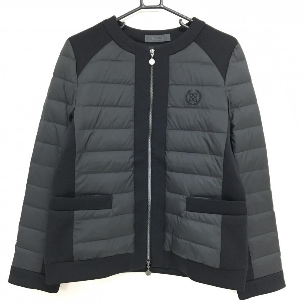 超 ジーフォア ダウンジャケット 黒 一部切替 ダウン90％ レディース 40 L ゴルフウェア G|FORE