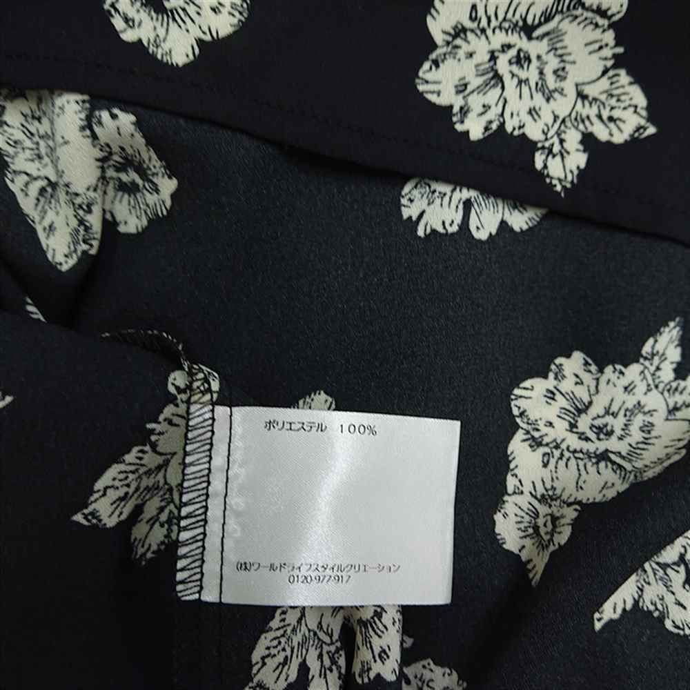 ◇ &Theta; ローラアシュレイ LAURA ASHLEY 花柄ワンピース ブラック系 レディース 38 E  【1512020008106】