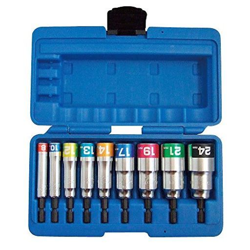 トップ TOP 電動ドリル用コンパクトソケット9本組セット対辺8~24 mmケース付EDS-824 CS燕三条日本製