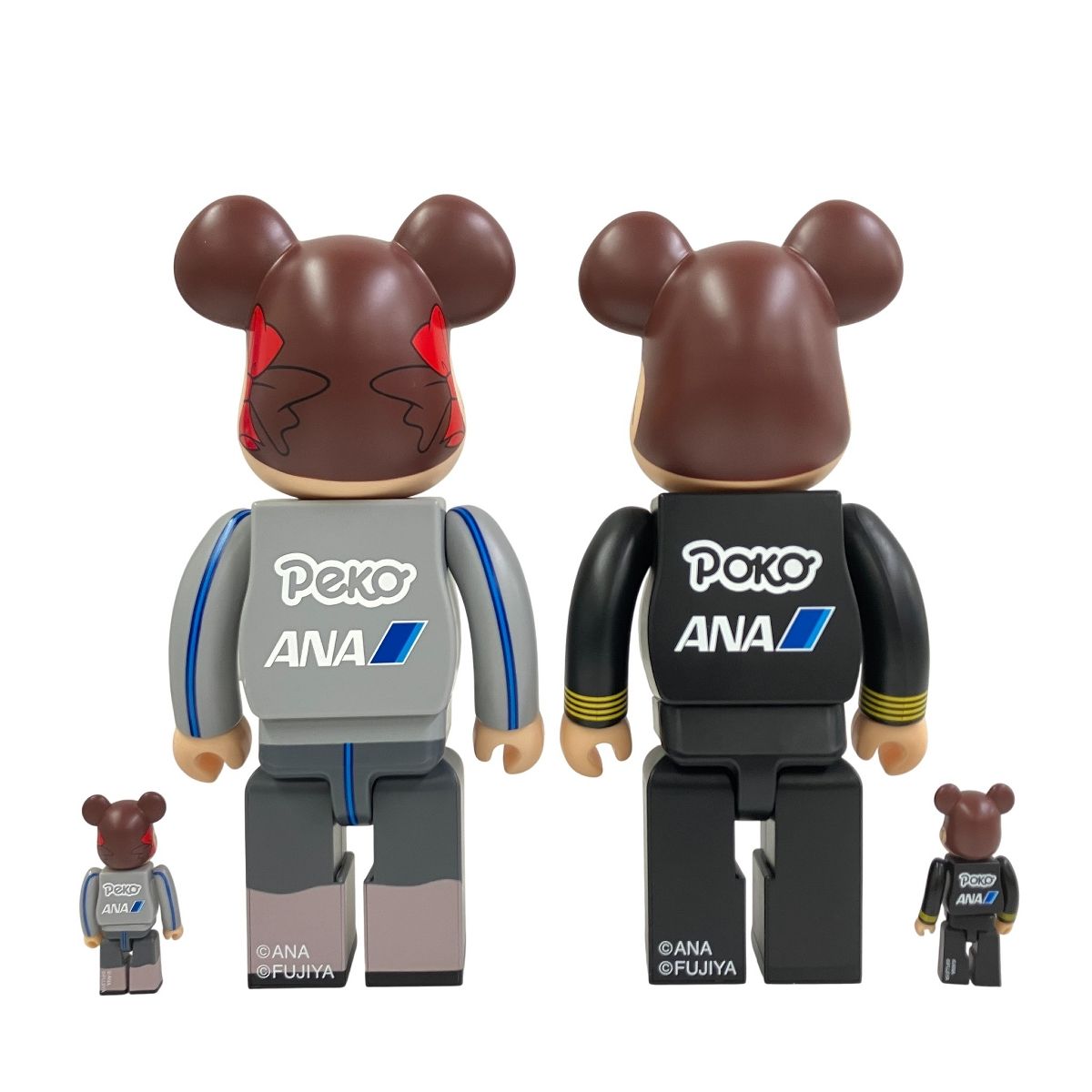 MEDICOM TOY BE@RBRICK for ANA CAPTAIN ポコちゃん & CA10代目 ペコ