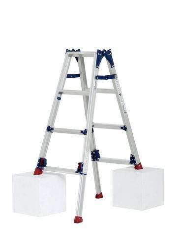 ピカ PiCa ピカコーポレイション脚立伸縮はしご兼用脚立四脚アジャスト式4段4尺 0 94 1 39 m アルミニウムシルバーかるノビSCL 120 LA