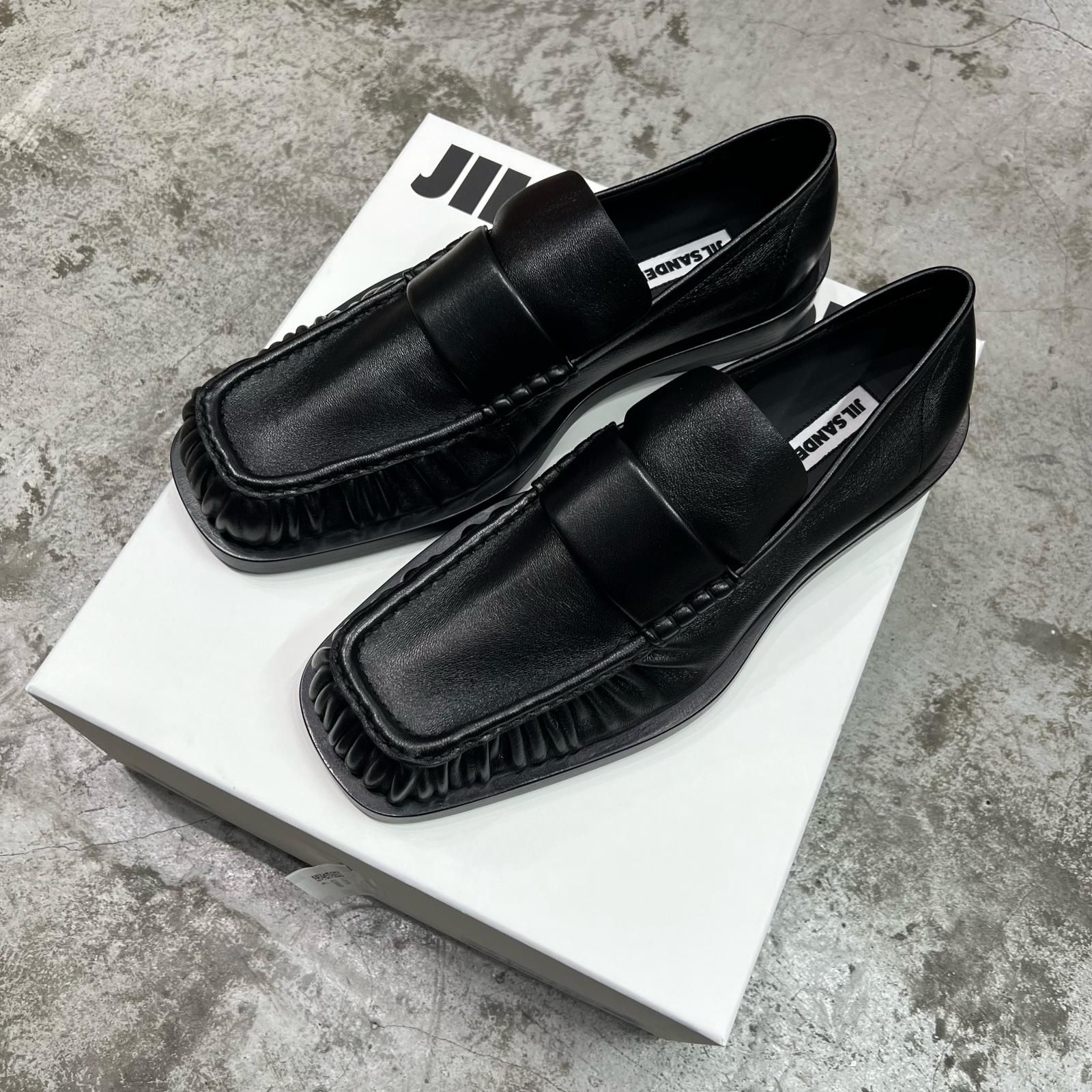 未使用 JIL SANDER フリル ローファー 革靴 ローファー ジルサンダー