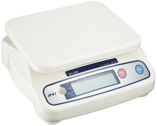 A-DデジタルはかりSH-30 KNはるかに小さいひょう量 30 kg最小表示 0.02 kg皿寸法 230 W *190 D mm検定無はるかに大きい