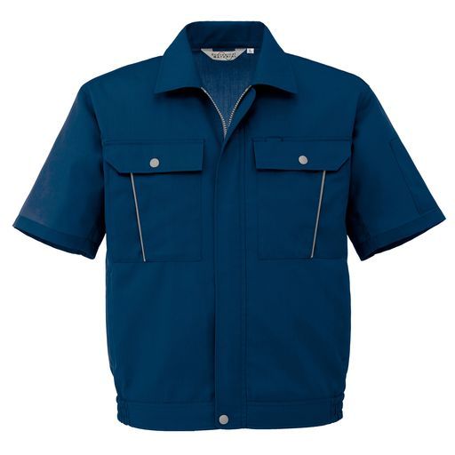 ミドリ安全 作業服半袖ブルゾン帯電防止速乾吸汗防汚RCS 617上ネイビーL