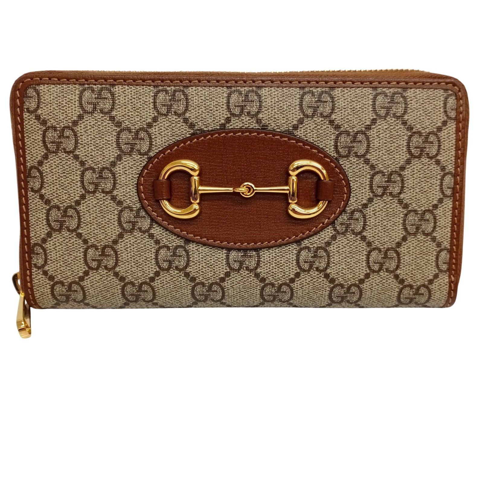 GUCCI グッチ ホースビットラウンド長財布 ブラウン GGスプリーム 621889 長財布 JA-26211