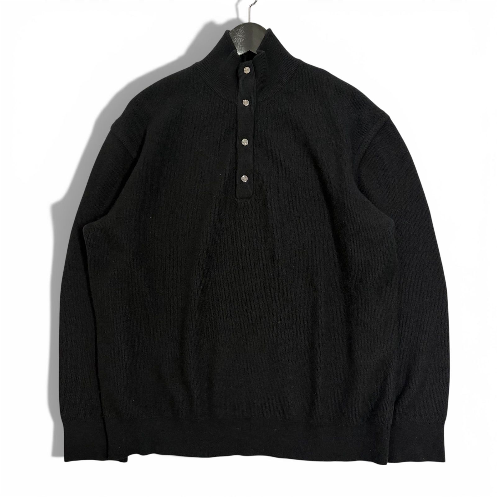 最高級 エルメネジルドゼニア ピュアカシミヤ100% スナップ ニット