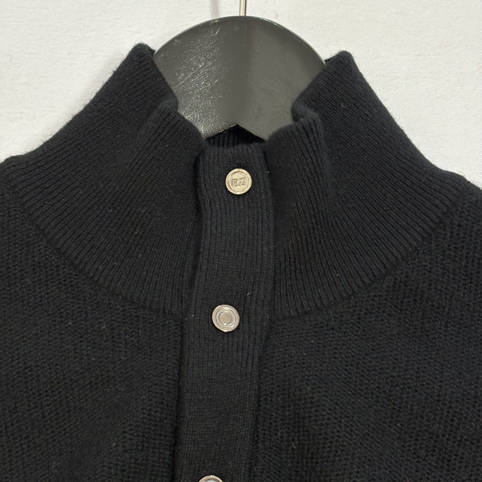 最高級 エルメネジルドゼニア ピュアカシミヤ100% スナップ ニット