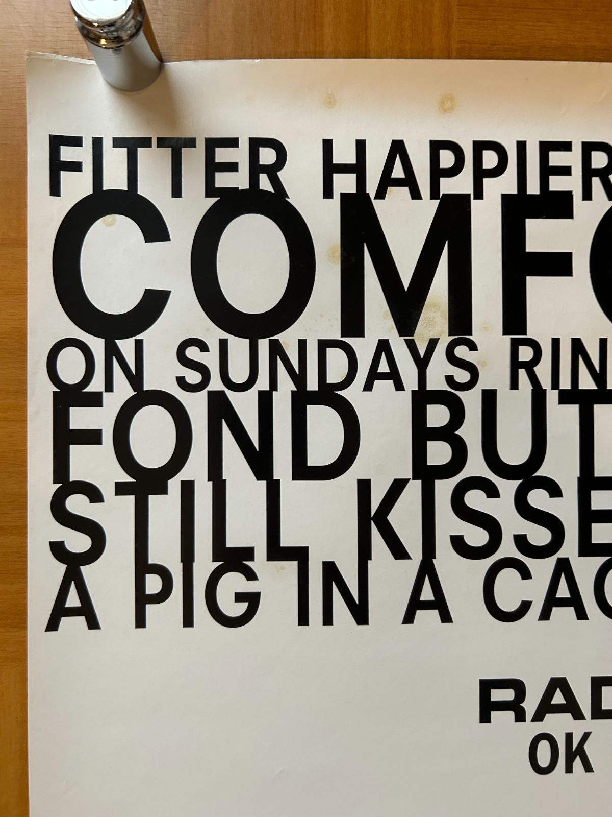 レディオヘッド Radiohead OK Computer 1997年 Pyramid UK製 オフィシャル ポスター 610 x 912 mm 24 36インチ